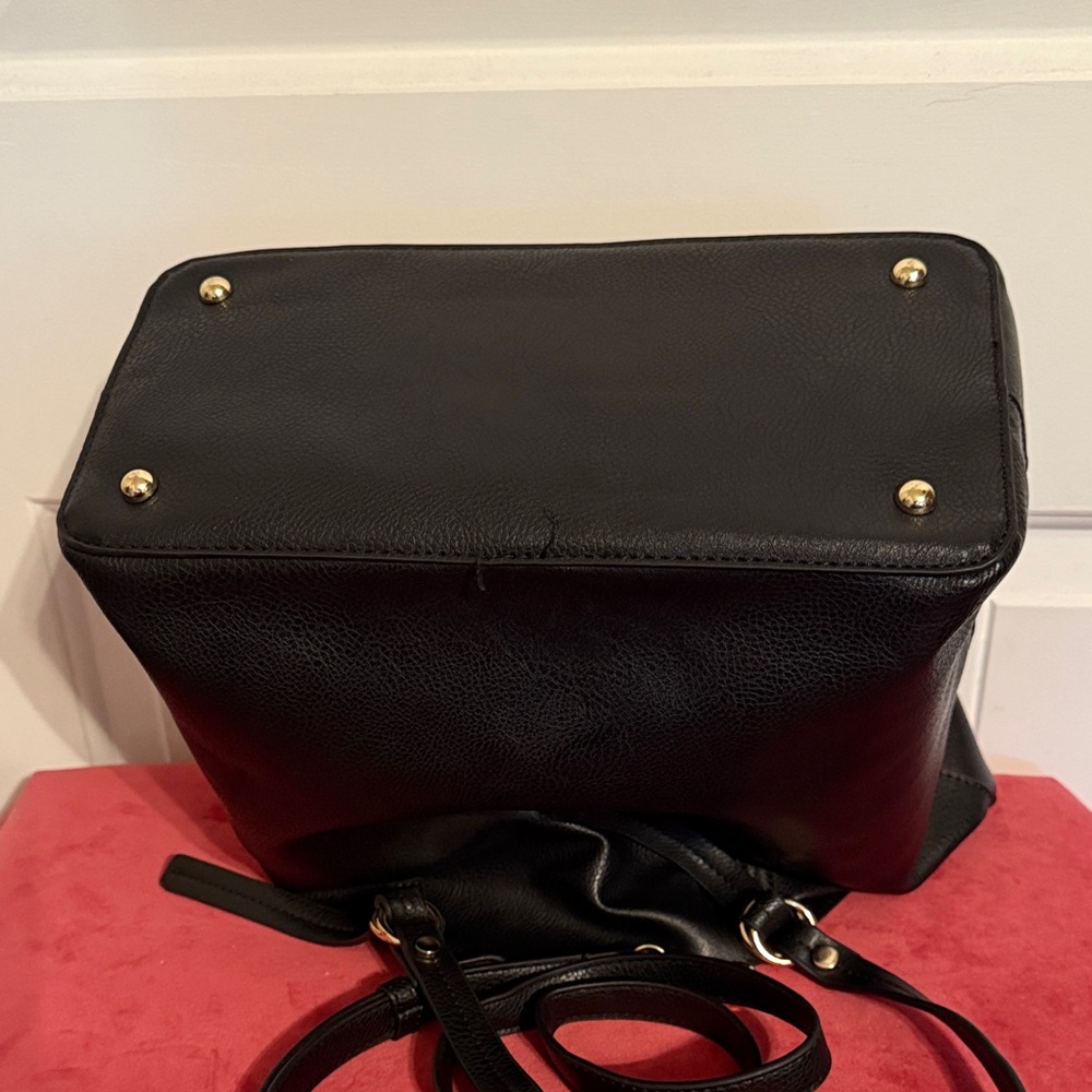 Black Leather Tote Bag - Picture 6 of 14